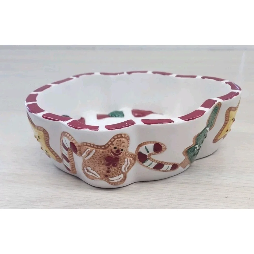 St. Nicholas Square 1998 Santa Claus Christmas Candy‎ Nut Trinket Jewerly Dish